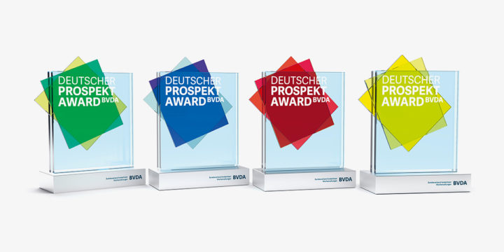 Trophäen des Deutschen Prospekt Awards