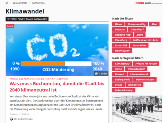 Vorschau der Website