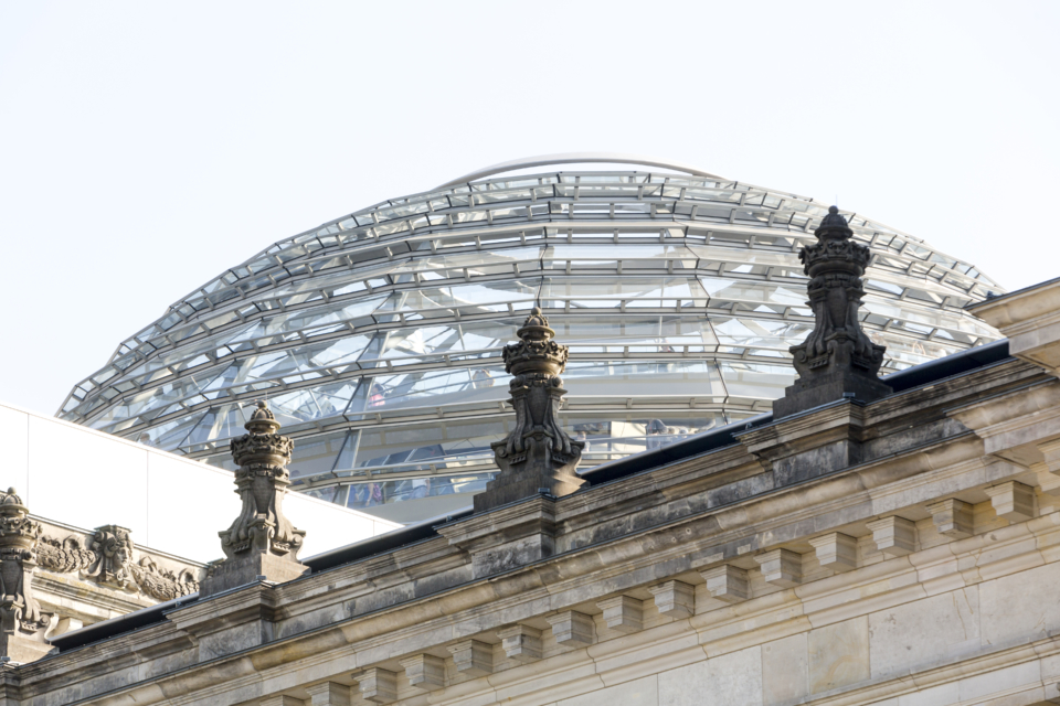 Dome on the German parliament building, the Reichstag